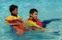 lifesaving cross chest tow