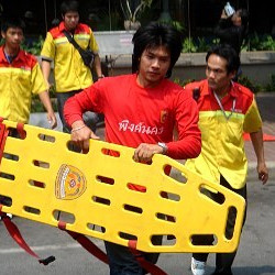 lifeguards with spinalboard